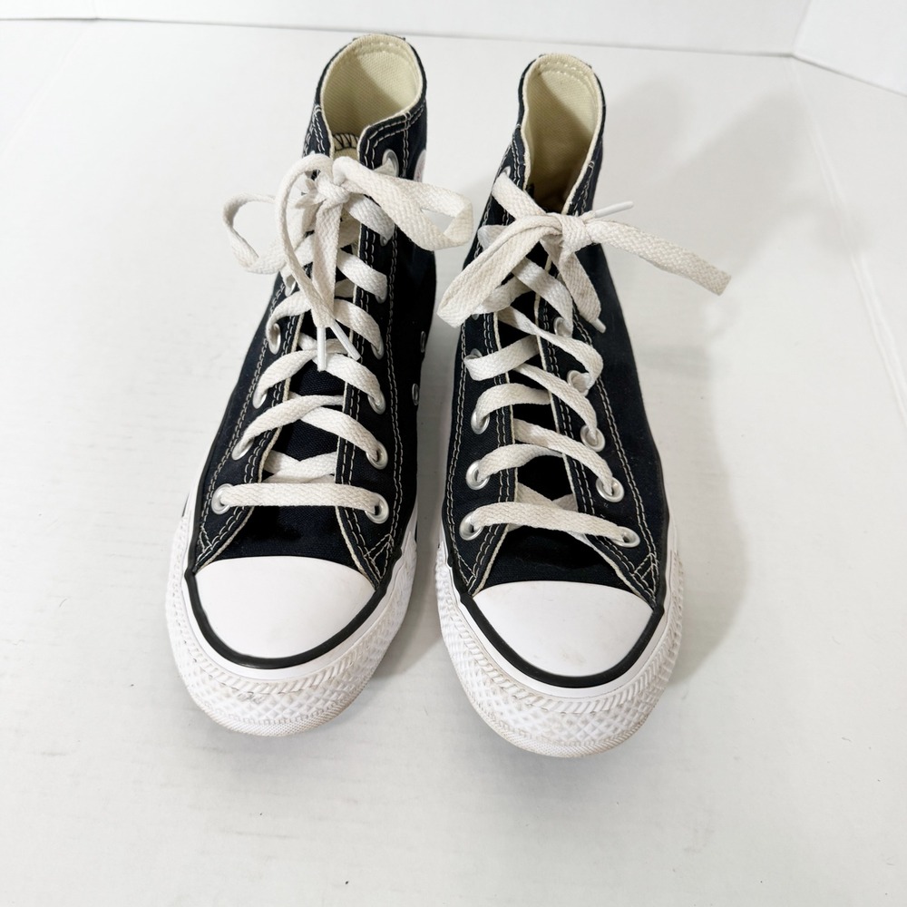Converse Chuck Taylor All Star Womens Black White High Top Sneakers Size 6 - Picture 3 of 6